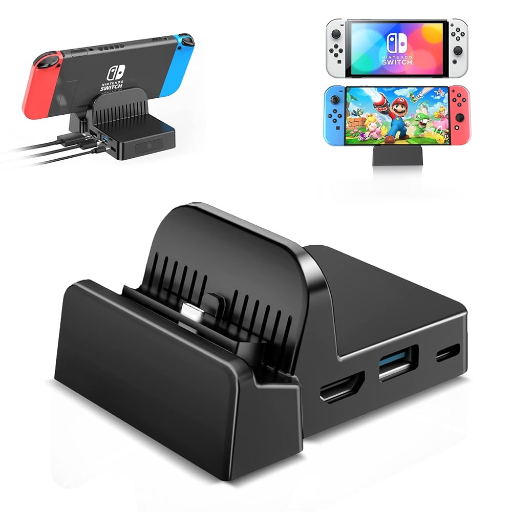 Nintendo Switch ドック・ケーブル・ケース・ソフト付き Amazon.co.jp: CNSL多機能ミニドック＆交換ケーブル スイッチ
